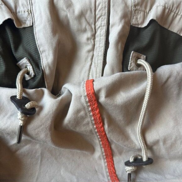Orvis Khaki Tan XL Utility Hunting/Fishing/Outdoor Adventure Hooded Jacket - Picture 5 of 8